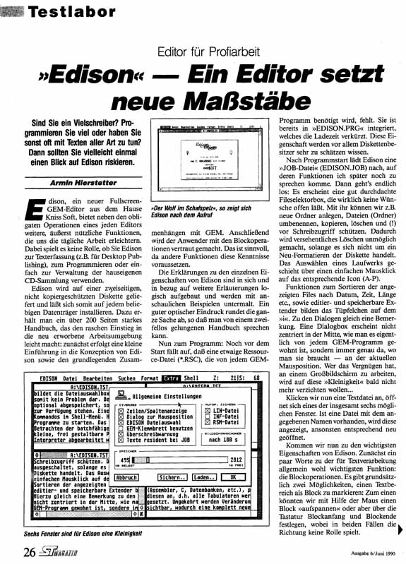 ST Magazin 6/90 Seite 26