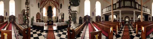 Friesenhagen, Kirchenschiff in St. Sebastianus