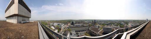 Duisburg, Silberpalais(Klöcknergebäude), Blick vom Dach nach NO